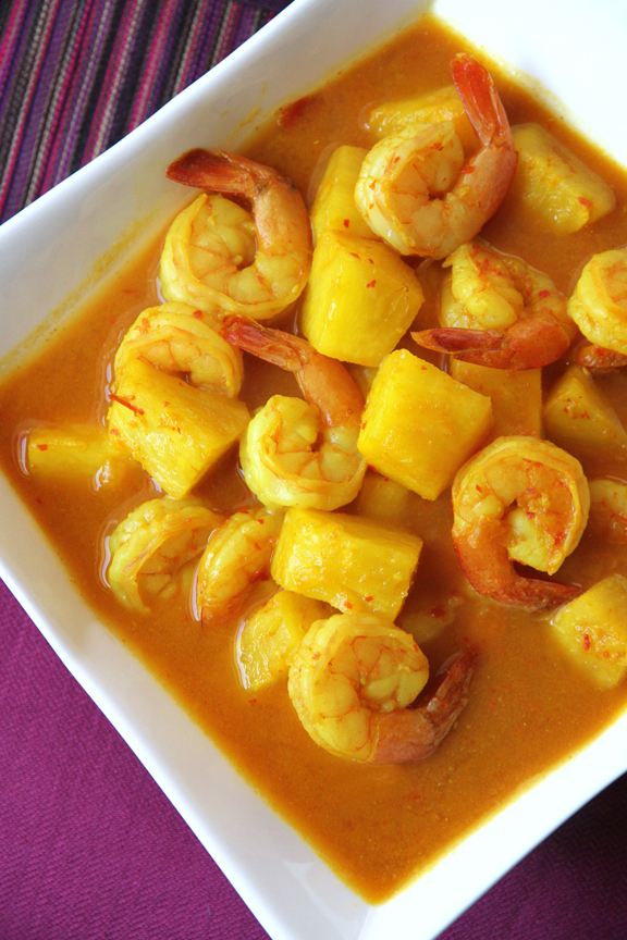 Southern Thai Sour Curry with Pineapple and Shrimp