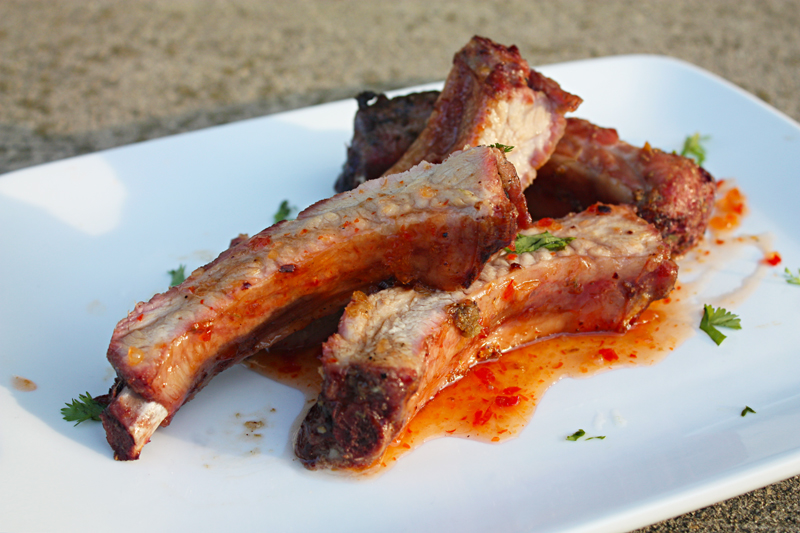 Grilled Baby Back Ribs with Thai Sweet Chili Sauce