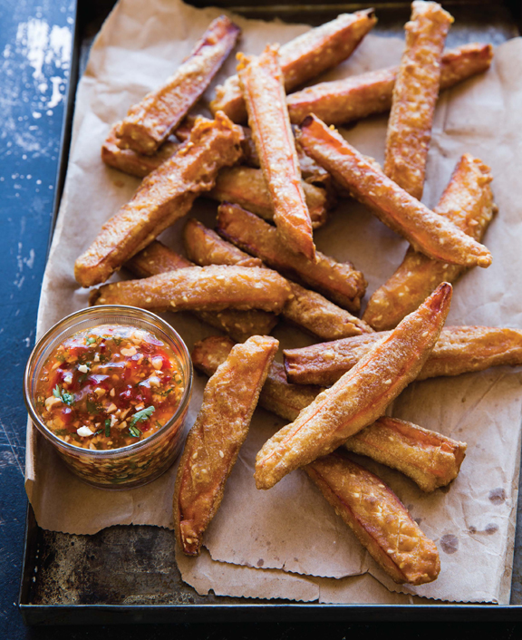 Sweet Potato Fritters from Simple Thai Food by Leela Punyaratabandhu