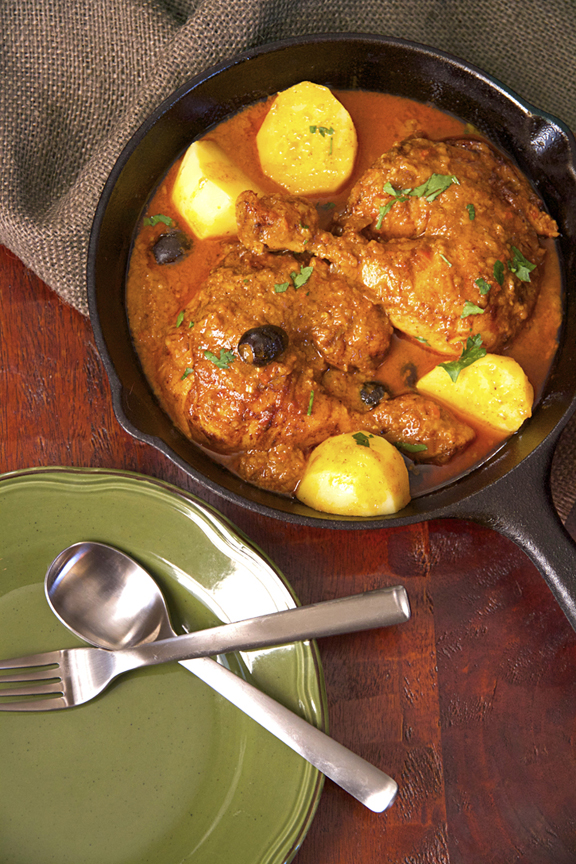 Galinha à Africana (African Chicken) in the style of Henri's Galley