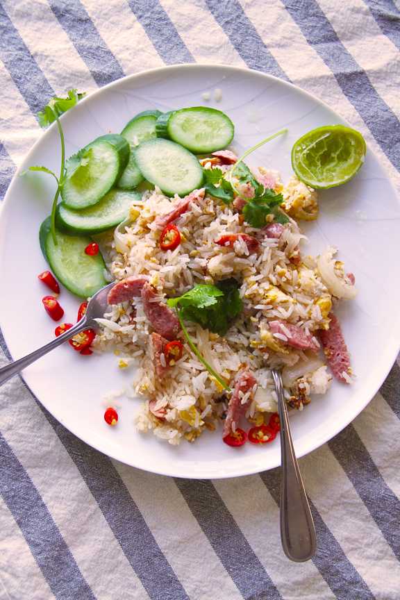 Fried Rice with Cured Pork